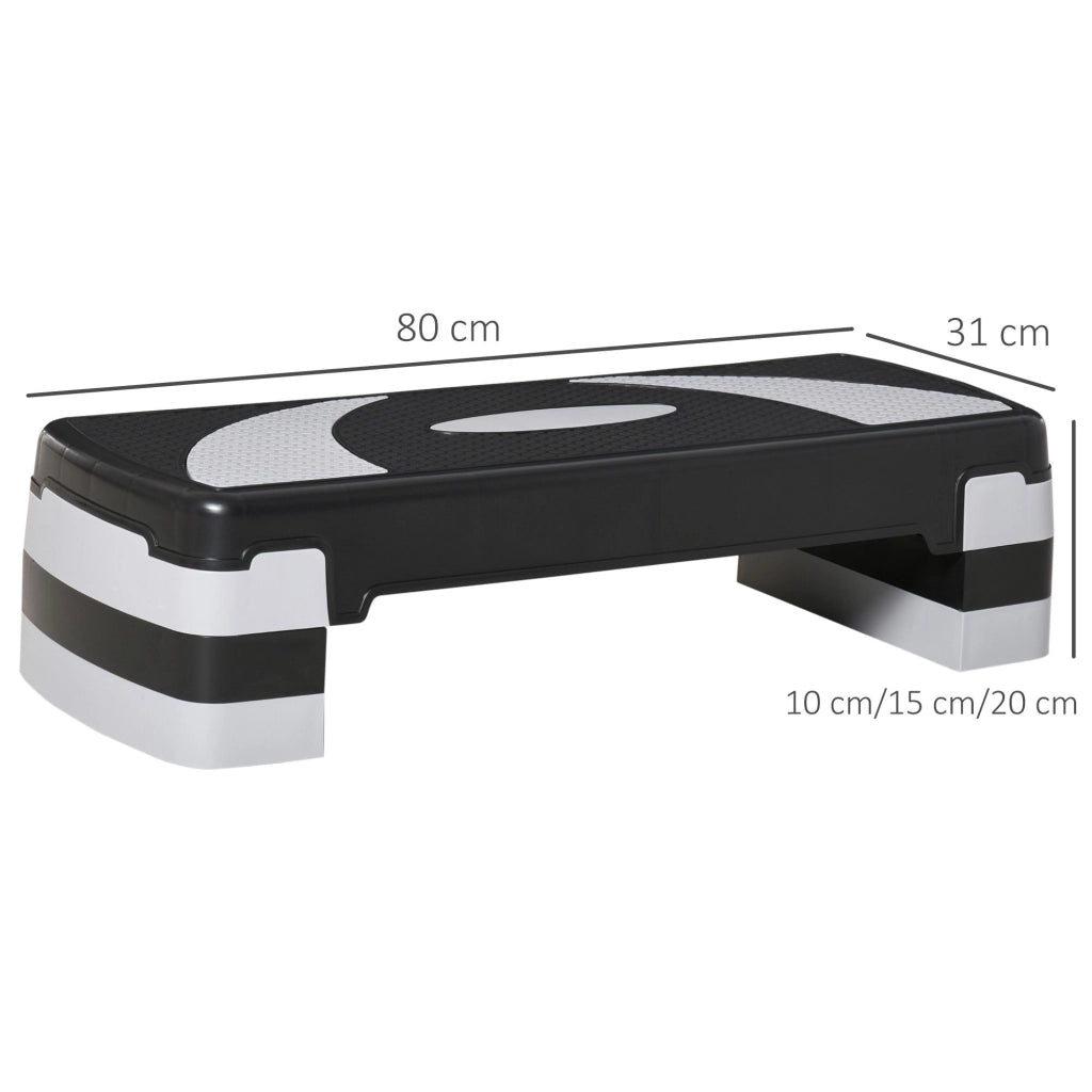 Stepper 3 Stadi Regolabile ¨C Minimal ¨C Nero Grigio 80x31x20 cm