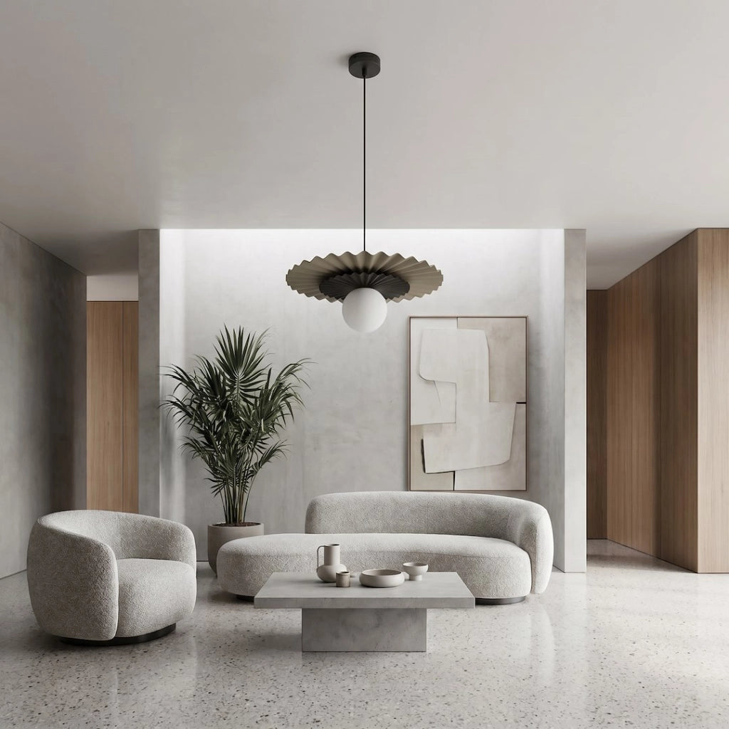 Lampada sospesa UMBRA Emibig 1xG9 beige/nero