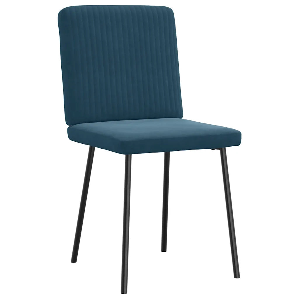 Sedie da Pranzo 4 pz Blu in Velluto 3315296