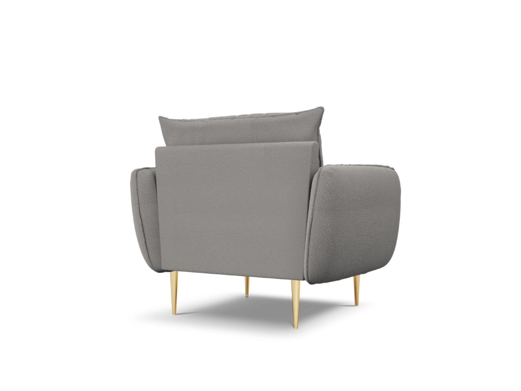 Cosmopolitan Design - Poltrona "Vienna" in bouclé grigio 