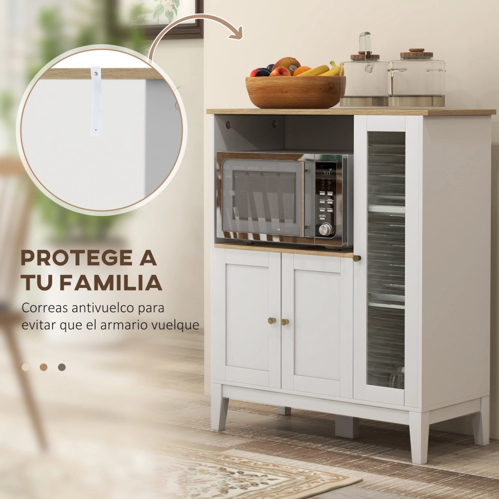 Mobile da cucina con ante e ripiani ¨C Minimal ¨C 80x35x97 cm bianco