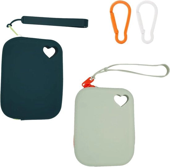 Set di contenitori per snack per cani e gatti in silicone - Set da 2 con grappoli di chiusura