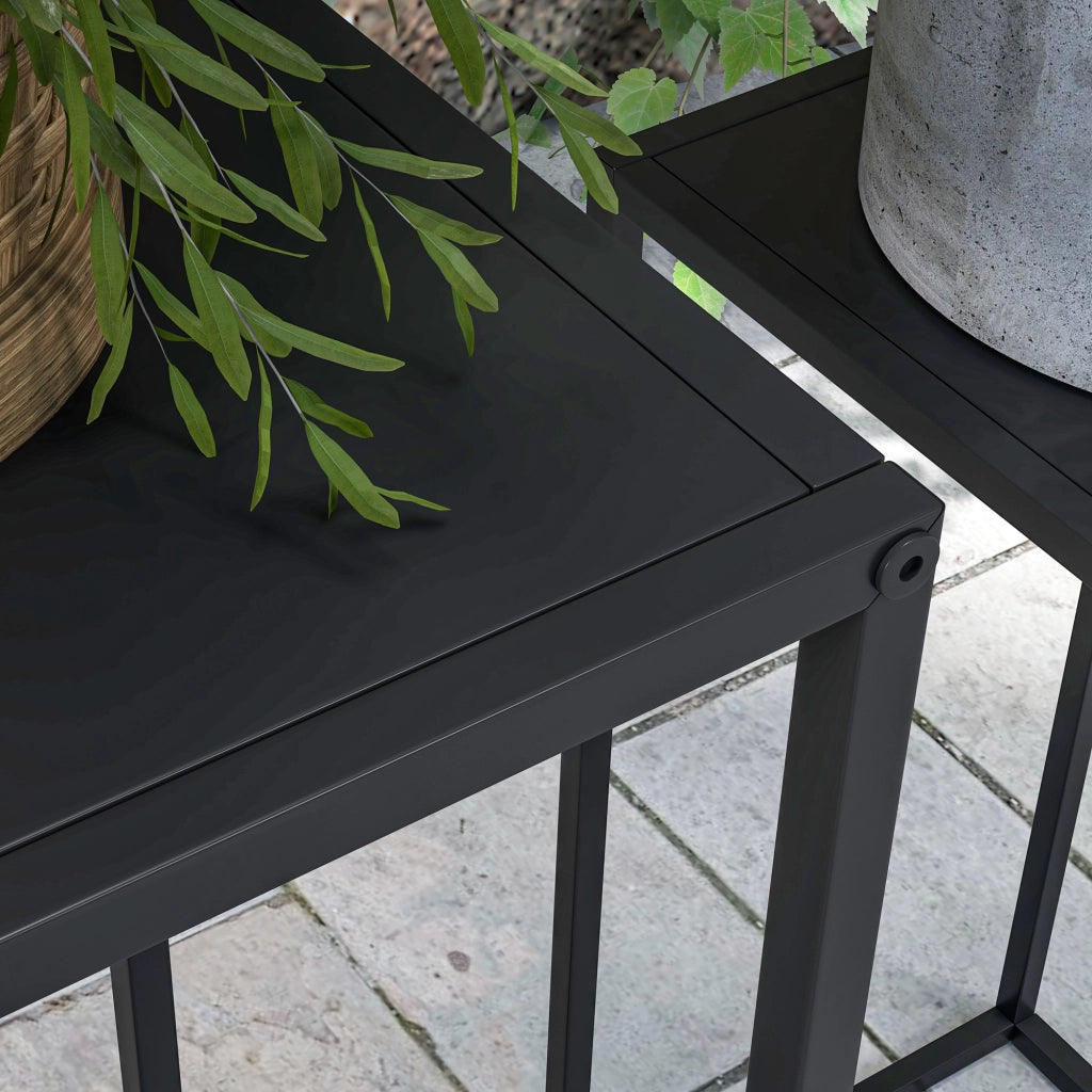 Tavolino da caff¨¨ ¨C Minimal ¨C Nero, Metallo, 58,5/65cm