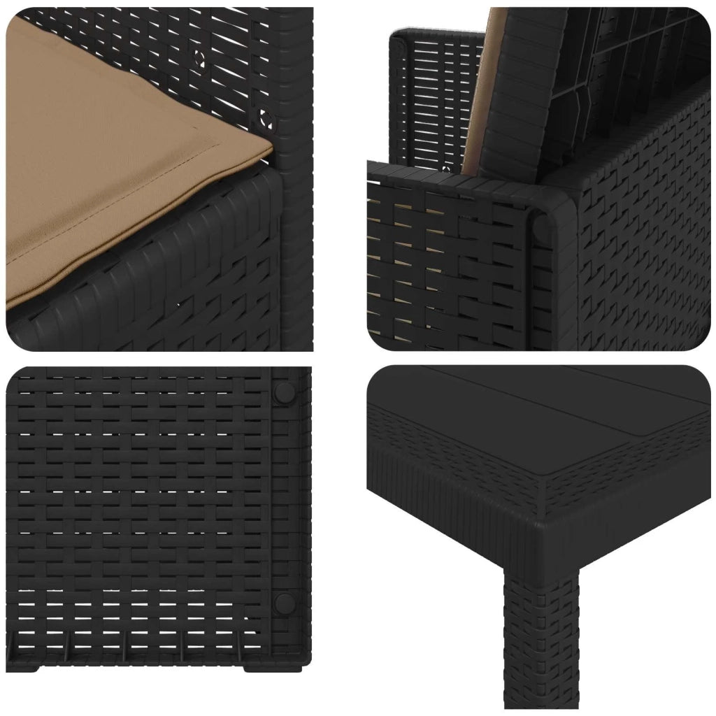 Set da Pranzo per Giardino 5 pcs Antracite e Tortora PP 3430057