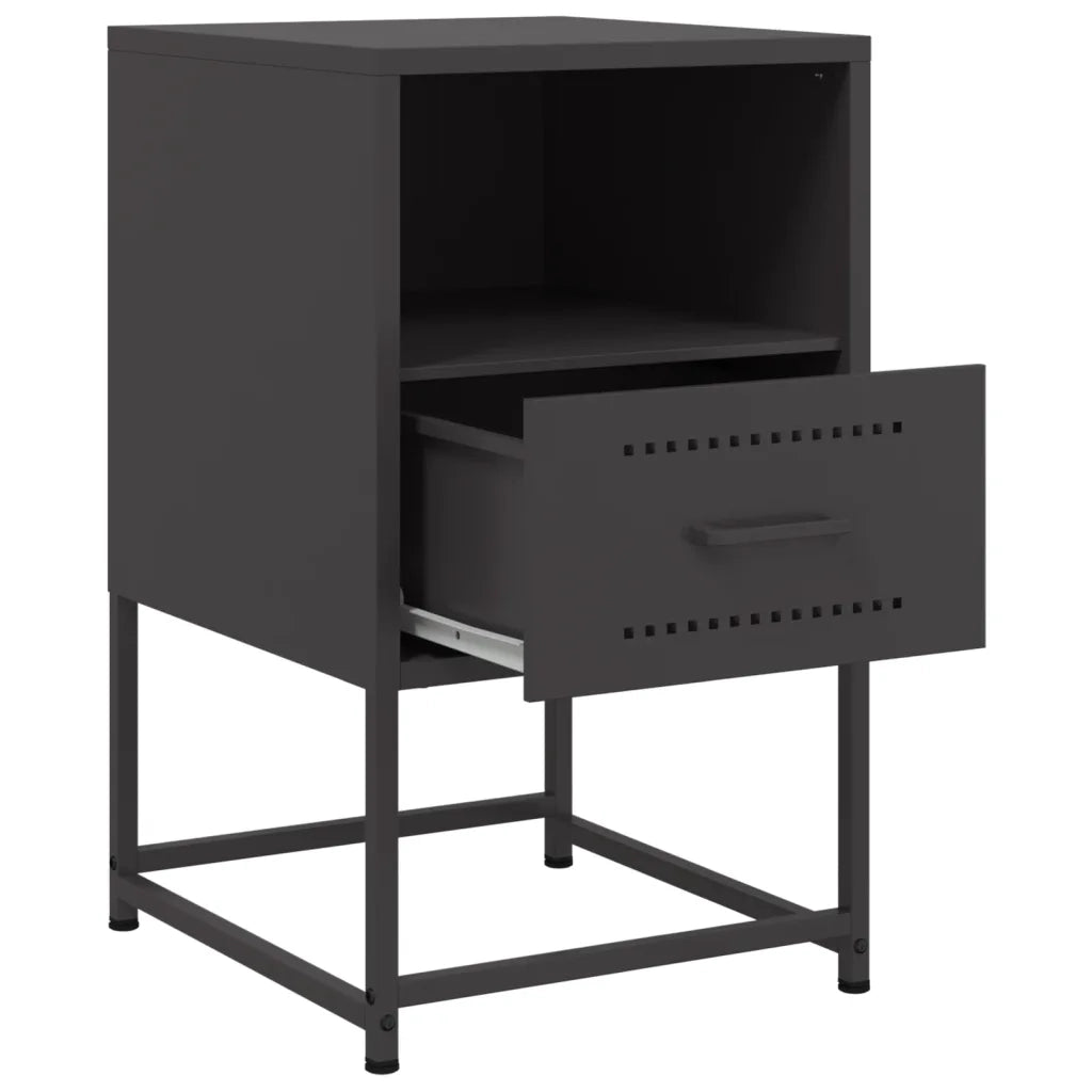 Comodini 2 pz Neri 36x39x60,5 cm in Acciaio 846555