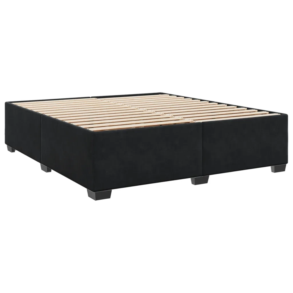 Giroletto senza Materasso Nero 180x200 cm in Velluto 3284651