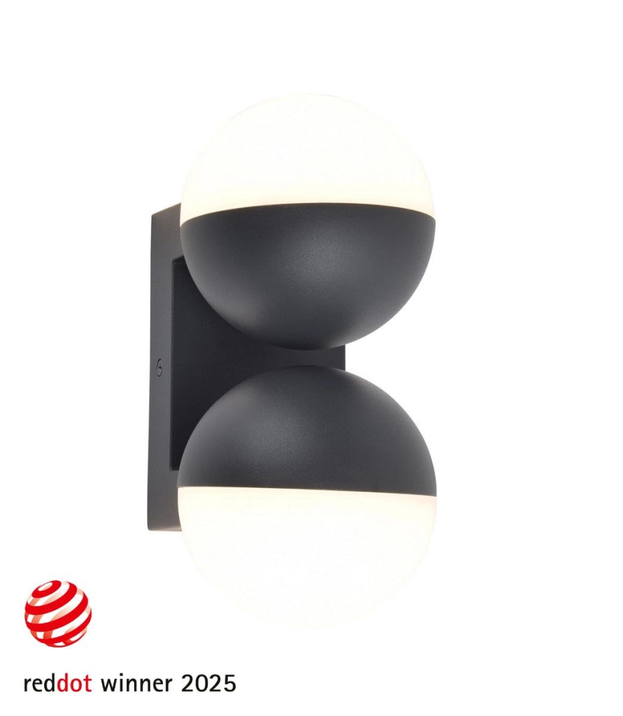 Applique esterna LOOMA LED doppia sfera IP54 Lutec