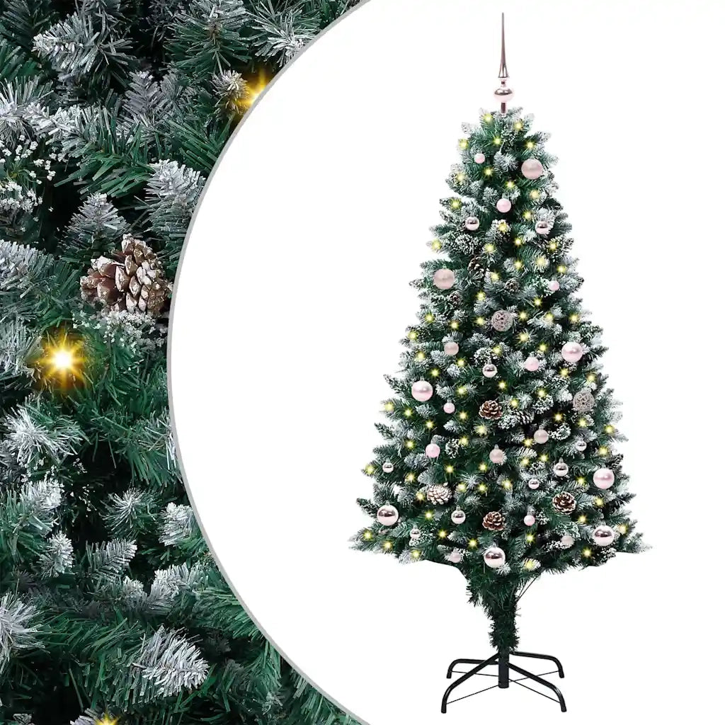 Albero di Natale artificiale con 150 LED Verde 150 cm 3396253