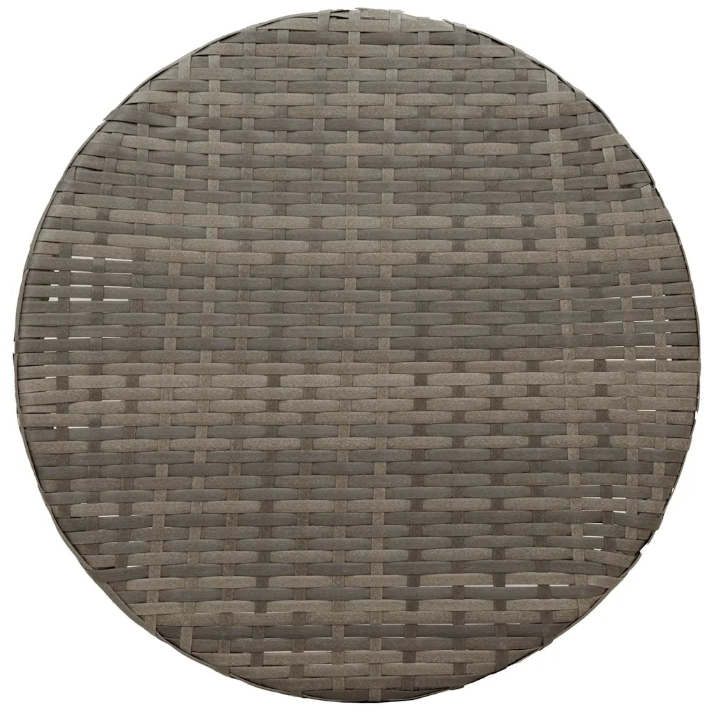 Set da Bistrot 3 pz con Cuscini Grigio in Polyrattan 365677