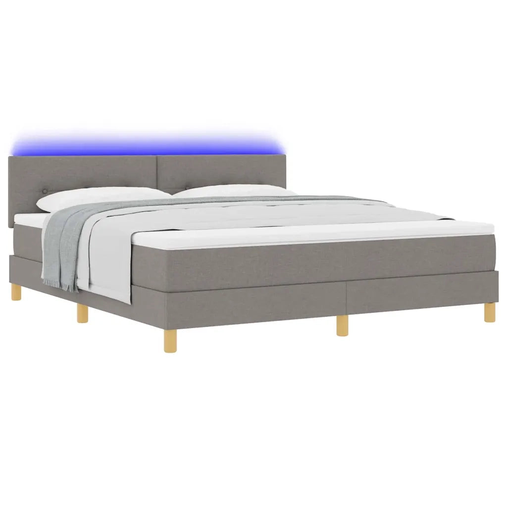Letto a Sorgente LED con materasso Talpa 180 x 200 cm Tessuto