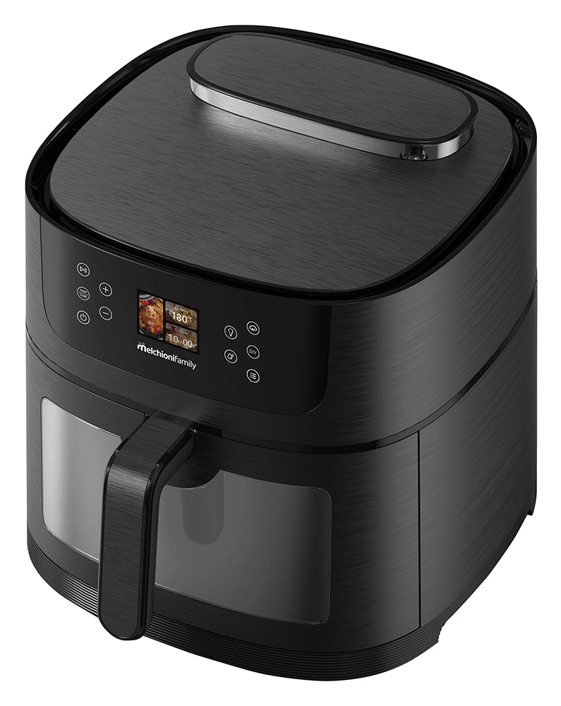 Friggitrice ad Aria Melchioni Family DORA 8L con Intelligenza Artificiale, Funzione Vapore Soft e 24 Programmi Automatici