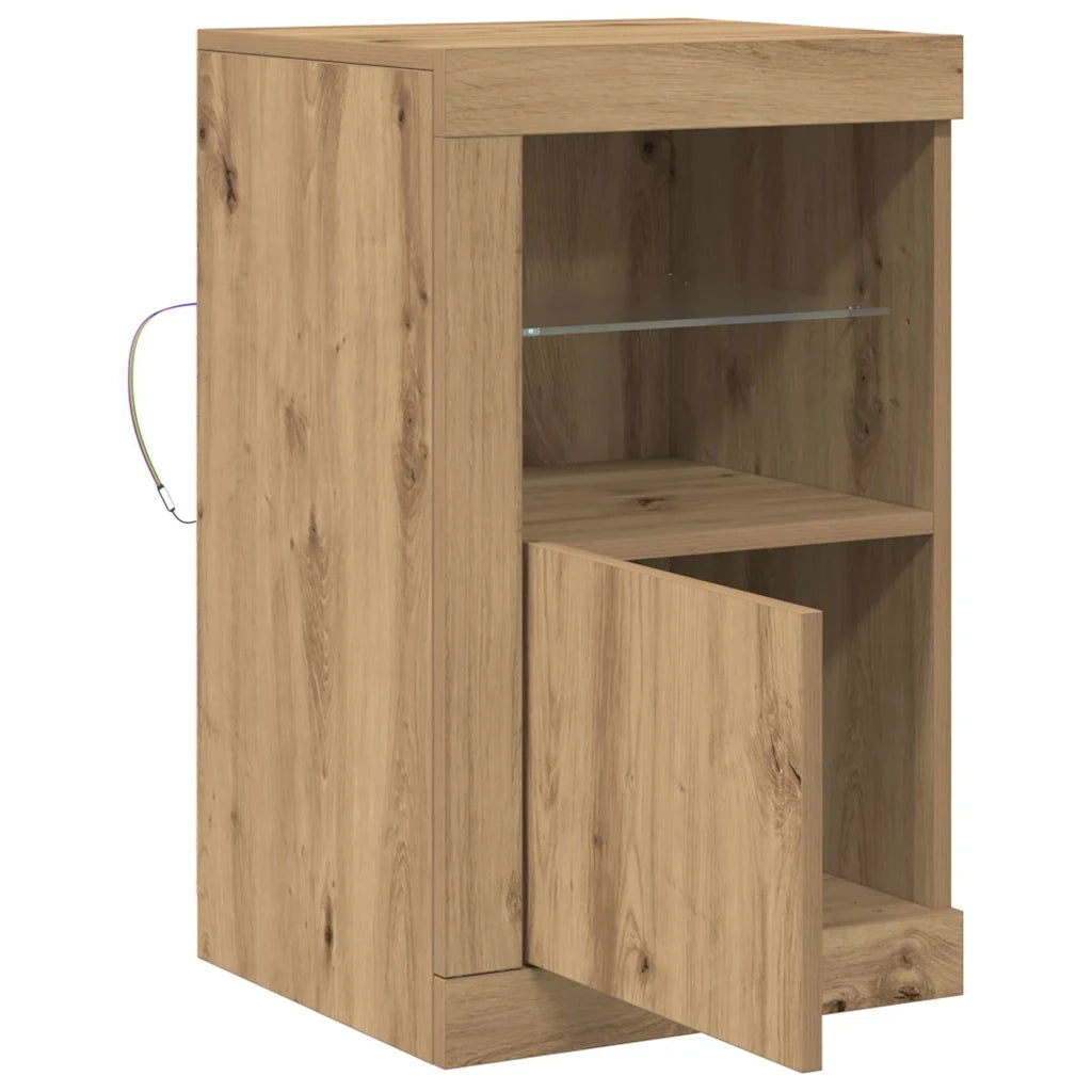 Credenza | Madia LED 2 pcs Rovere artigianale 41 x 37 x 67 cm