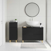 Set di Armadi da Bagno da 2 Pezzi ARNHEM Nero 3417685