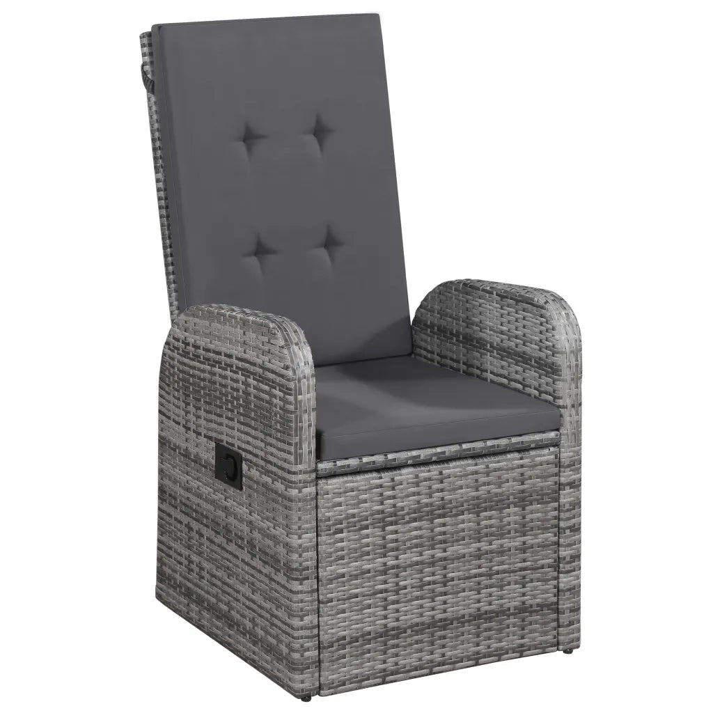 Set Mobili da Pranzo per Giardino 5 pz Grigio 3068765