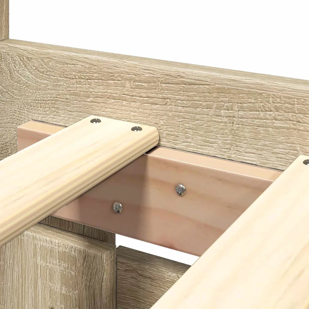 Struttura del letto 2 pcs Sonoma 137 x 188 cm Legno multistrato 3402854