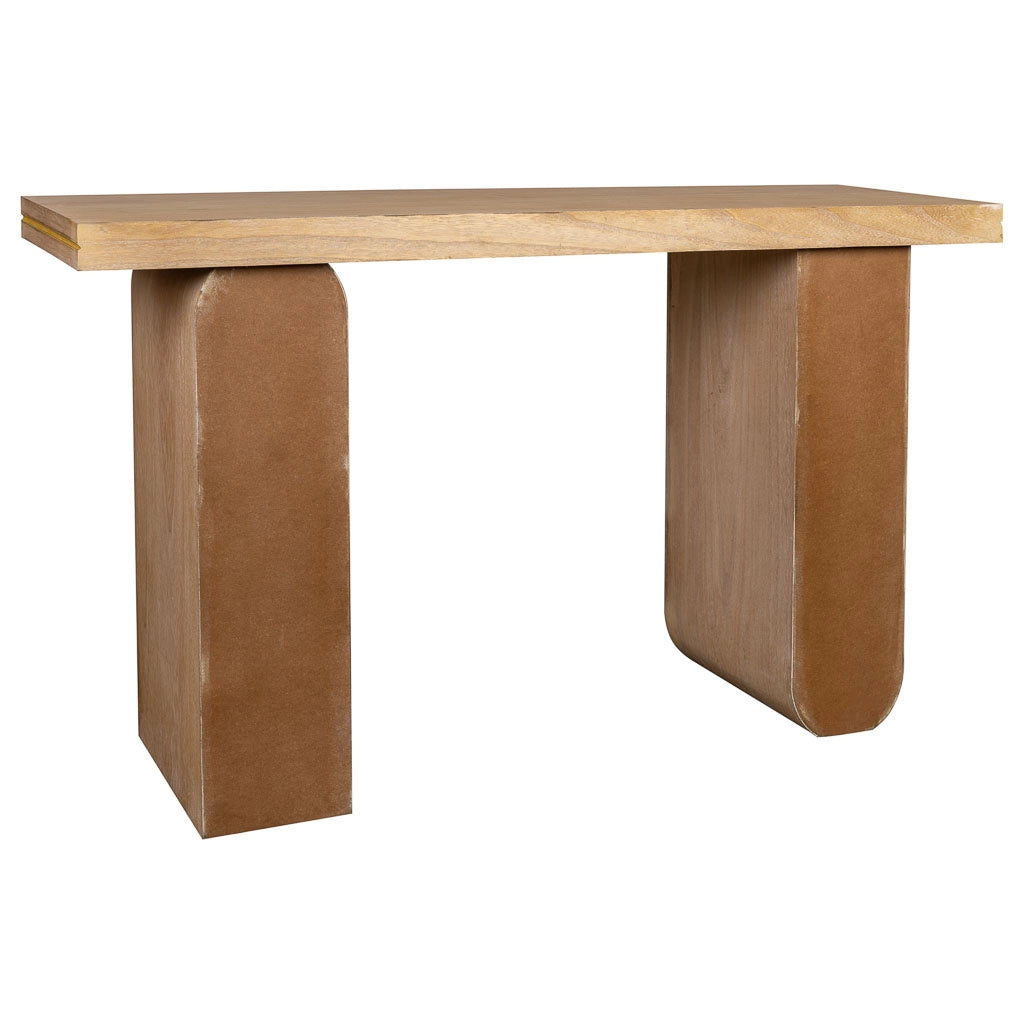 Mobile da ingresso in legno marrone 140.5x40x81.5