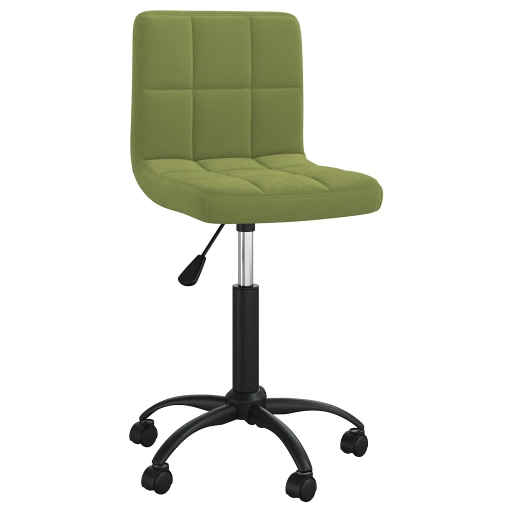 Sedia da Ufficio Girevole Verde Chiaro in Velluto 334358