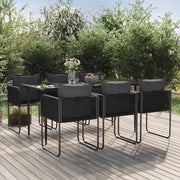 Set da Pranzo da Giardino 7 pz Nero 3156501