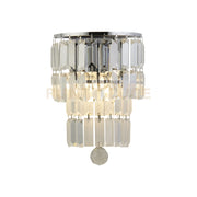 Applique Empire 2LT, cromo con cristallo trasparente