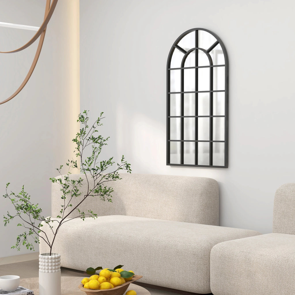 Specchio Decorativo da Parete Moderno ¨C Minimal ¨C Nero 65x110 cm