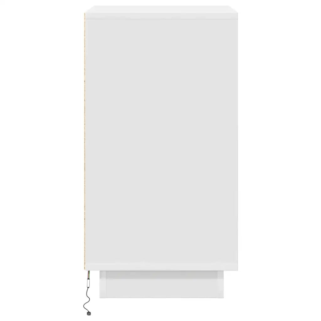 Comodini con Luci LED Bianco 38x34x65 cm 861301