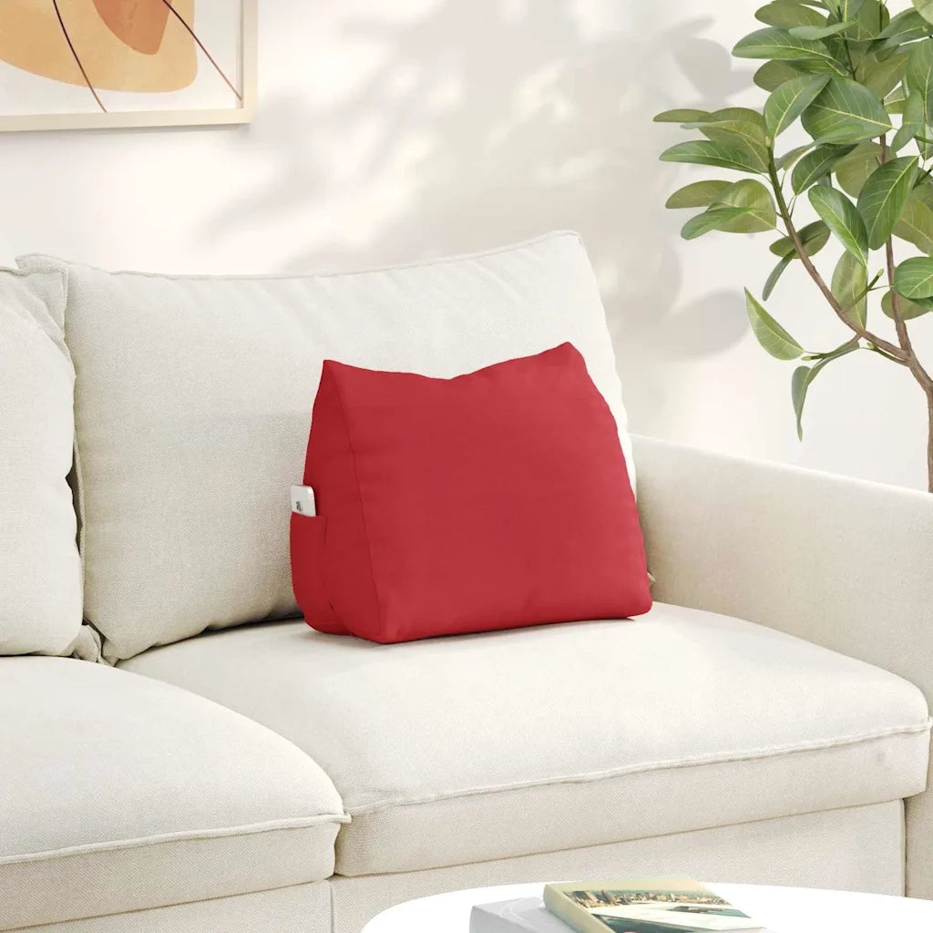 Cuscino per Schiena | Cuscino dorsale Rosso 45 x 20 x 35 cm Tessuto