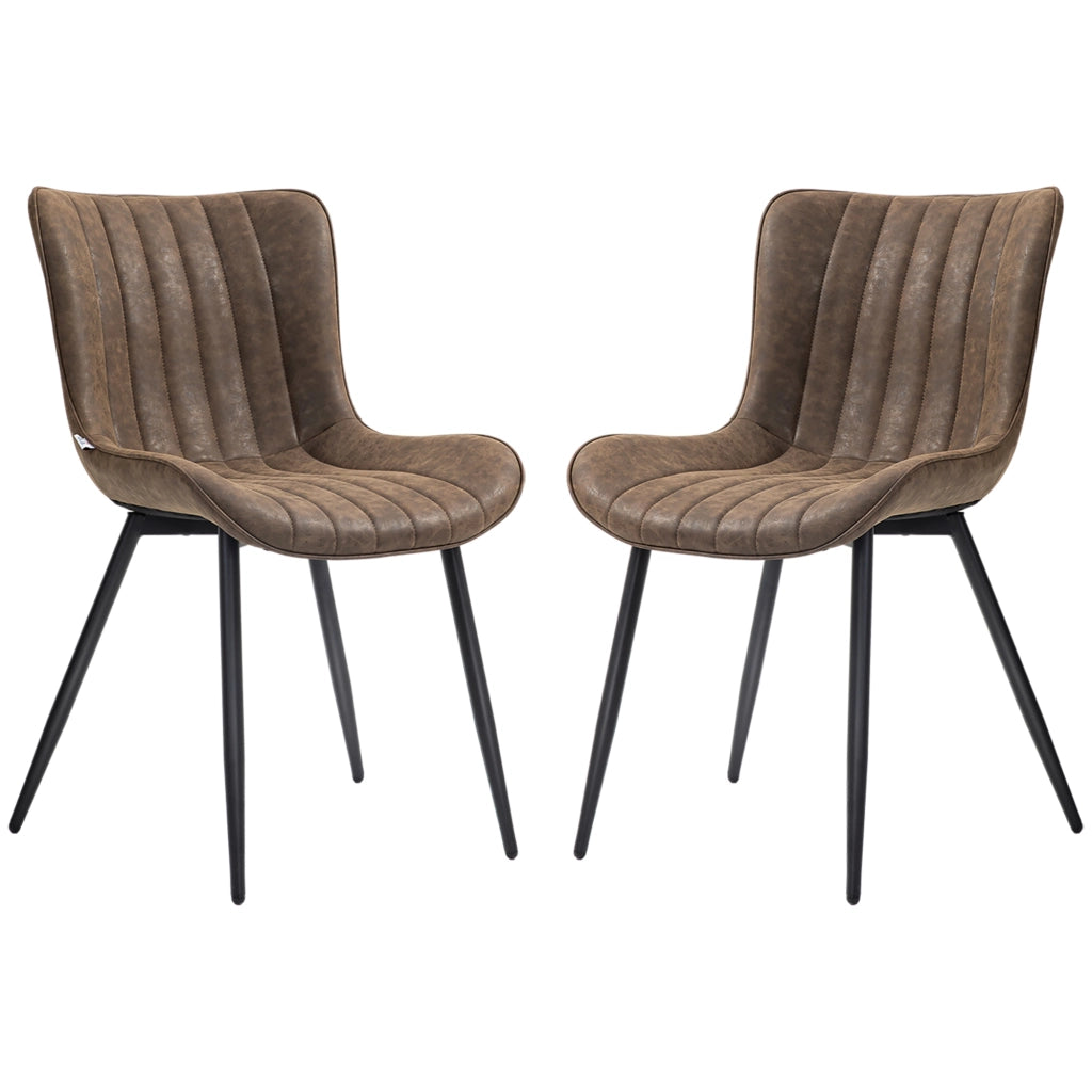 Sedia da pranzo design moderno imbottita ¨C Minimal ¨C marrone