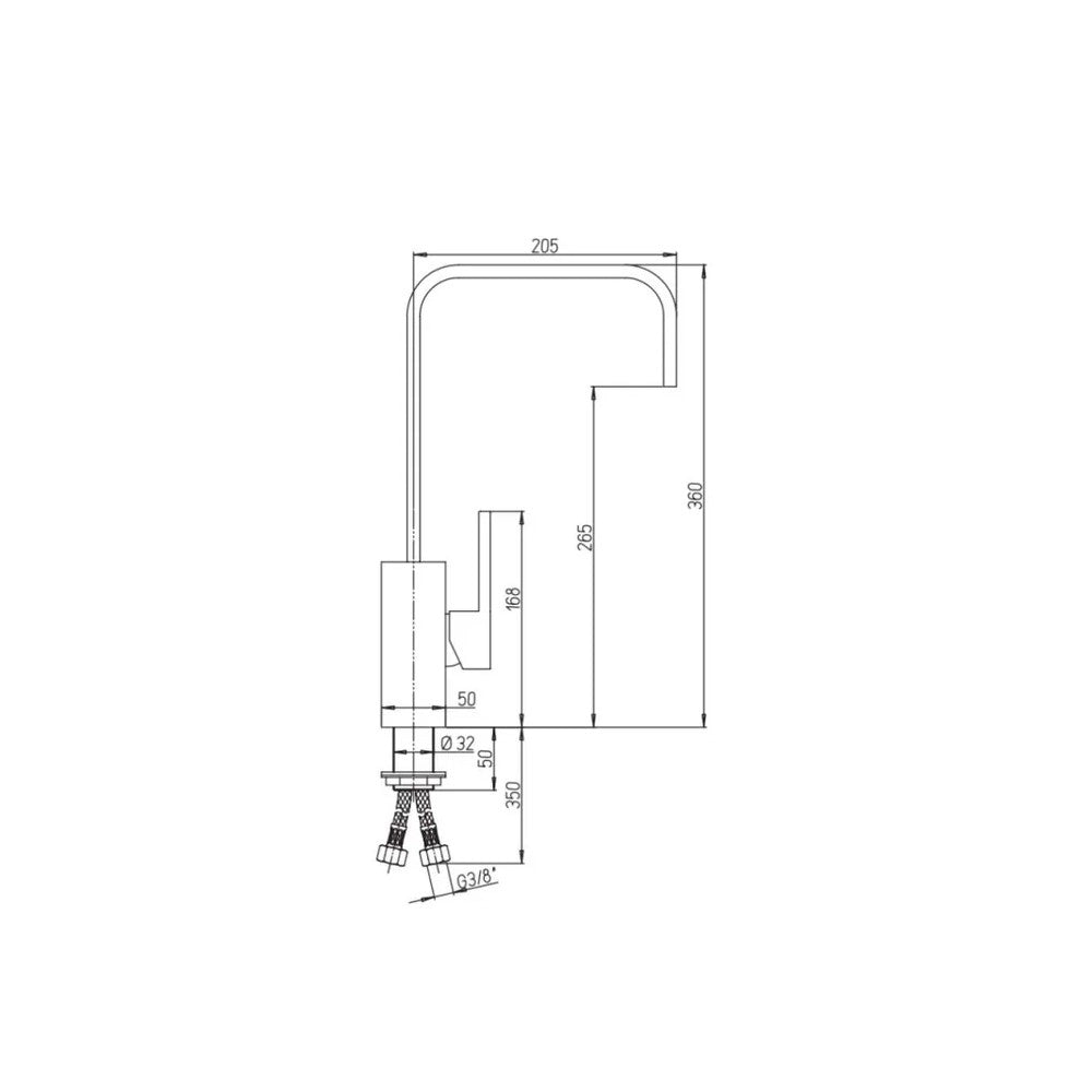 Miscelatore da cucina cromato Paini 84CR572R DAX