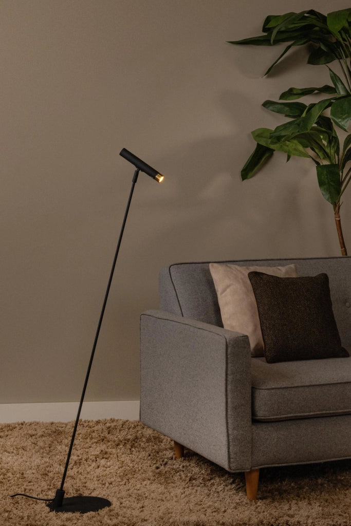 Lampada da terra loft nera metallo 1 luce ALEC Lucide