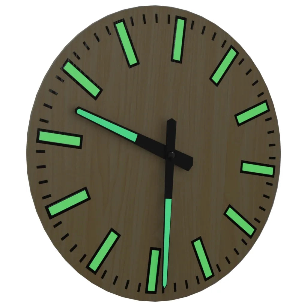Orologio a Parete con Ore e Lancette Luminose Giallo Ø30 cm 4008403
