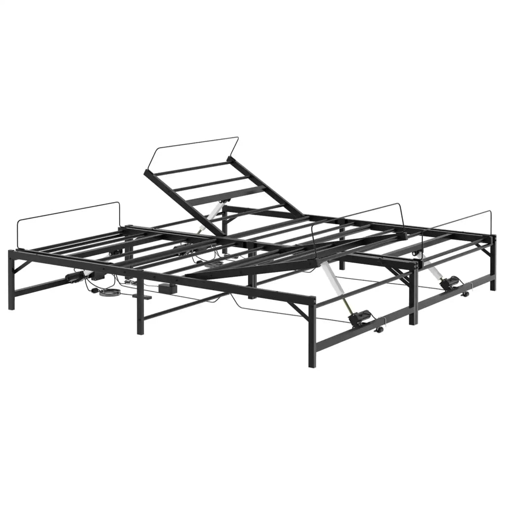 Telaio Letto Elettrico Regolabile Nero 160 x 200 cm Acciaio 3438623
