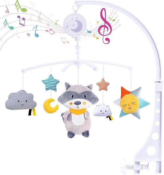 Culla rotante musicale per bambini - culla musicale per neonati e bambini in crescita - multicolore