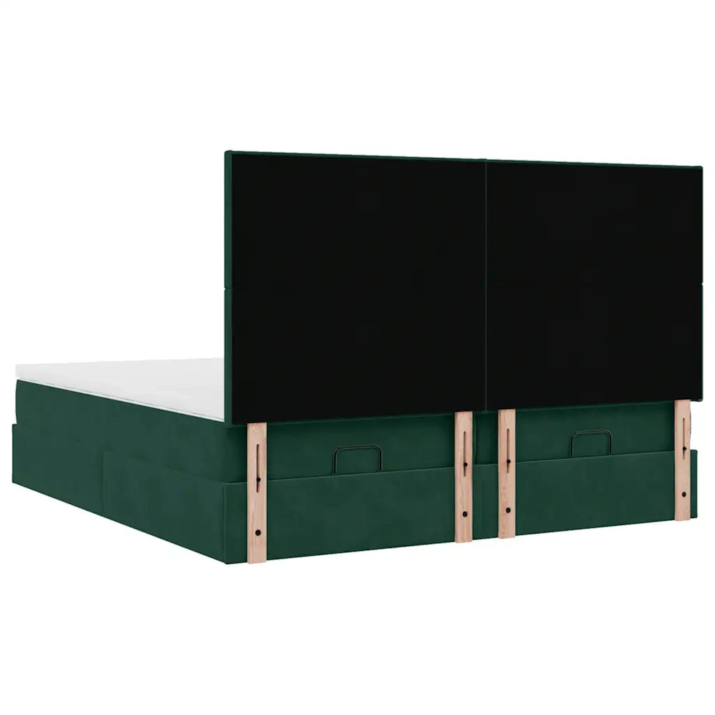 Struttura Letto Pouf con Materassi 160x200 cm Velluto 3314600