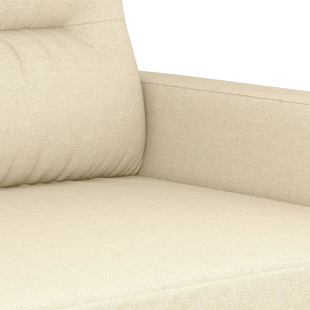 Set Divani 4 pz con Cuscini Crema in Tessuto