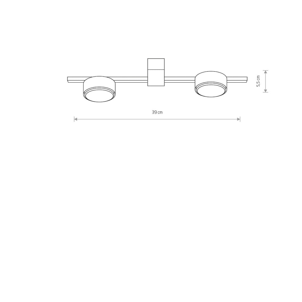 Plafoniera soffitto Nowodvorski PILLS nera alluminio 2xGX53