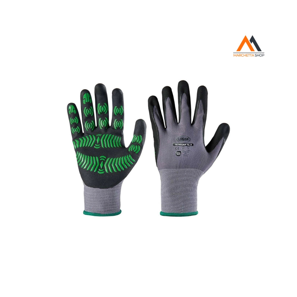 GUANTO NYLON/SPANDEX SPALMATO SCHIUMA NITRILE COLORE: VERDE, TAGLIA: 7