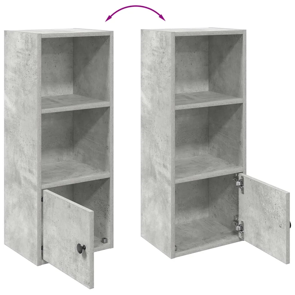 Libreria Grigio Cemento 31x24x77 cm in Legno Multistrato 860331