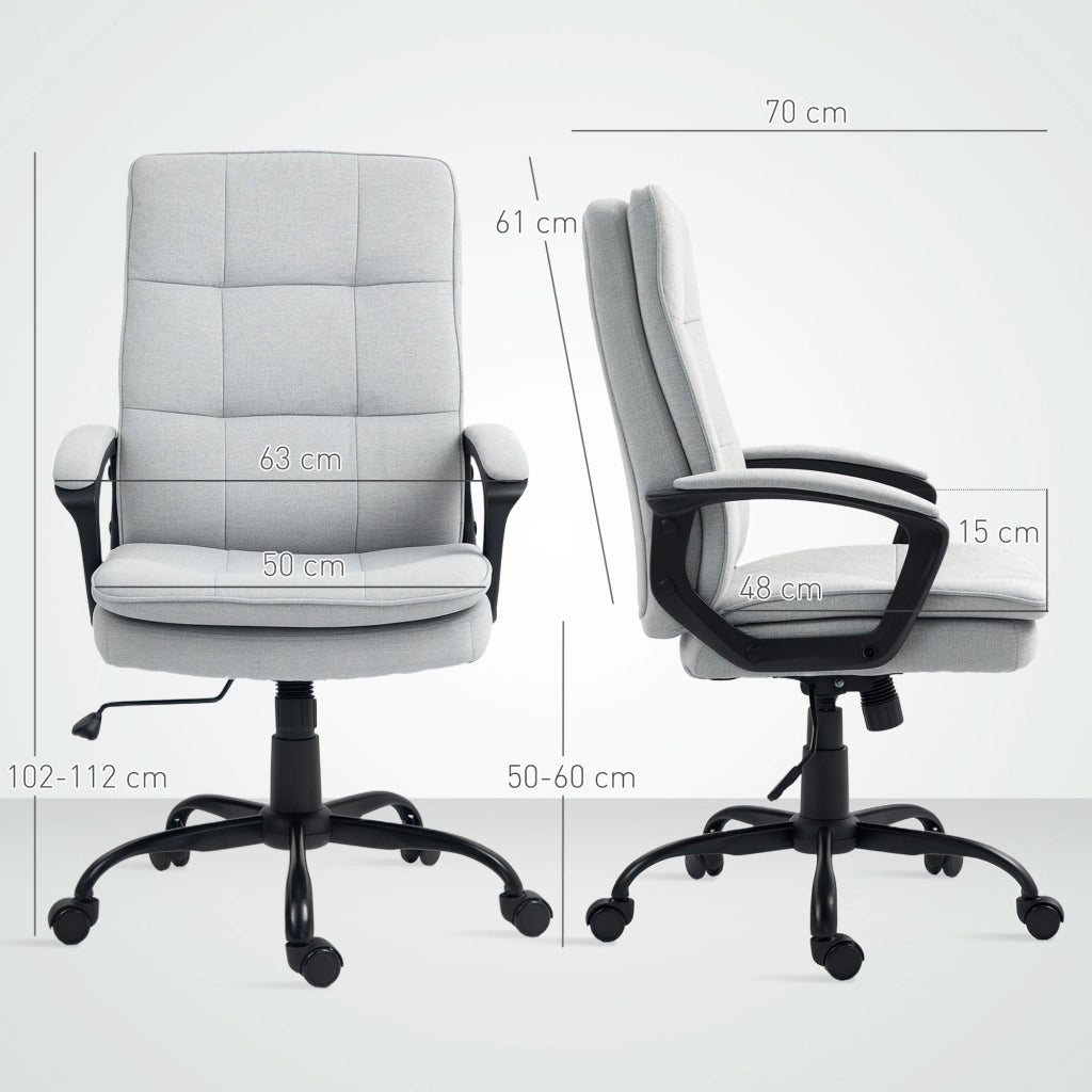 Sedia da ufficio ¨C Minimal ¨C grigio, altezza regolabile, basculante