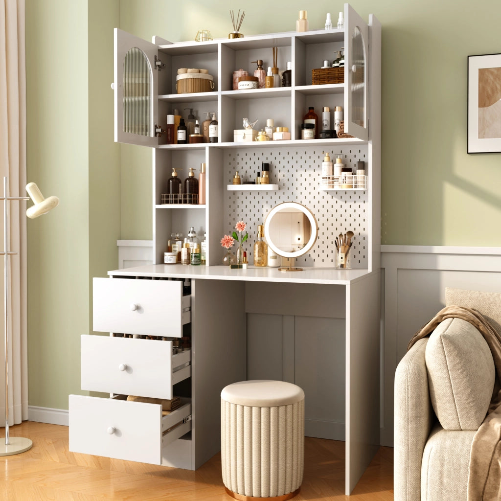SCRIVANIA multifunzionale 100x55x180 cm MDF bianco