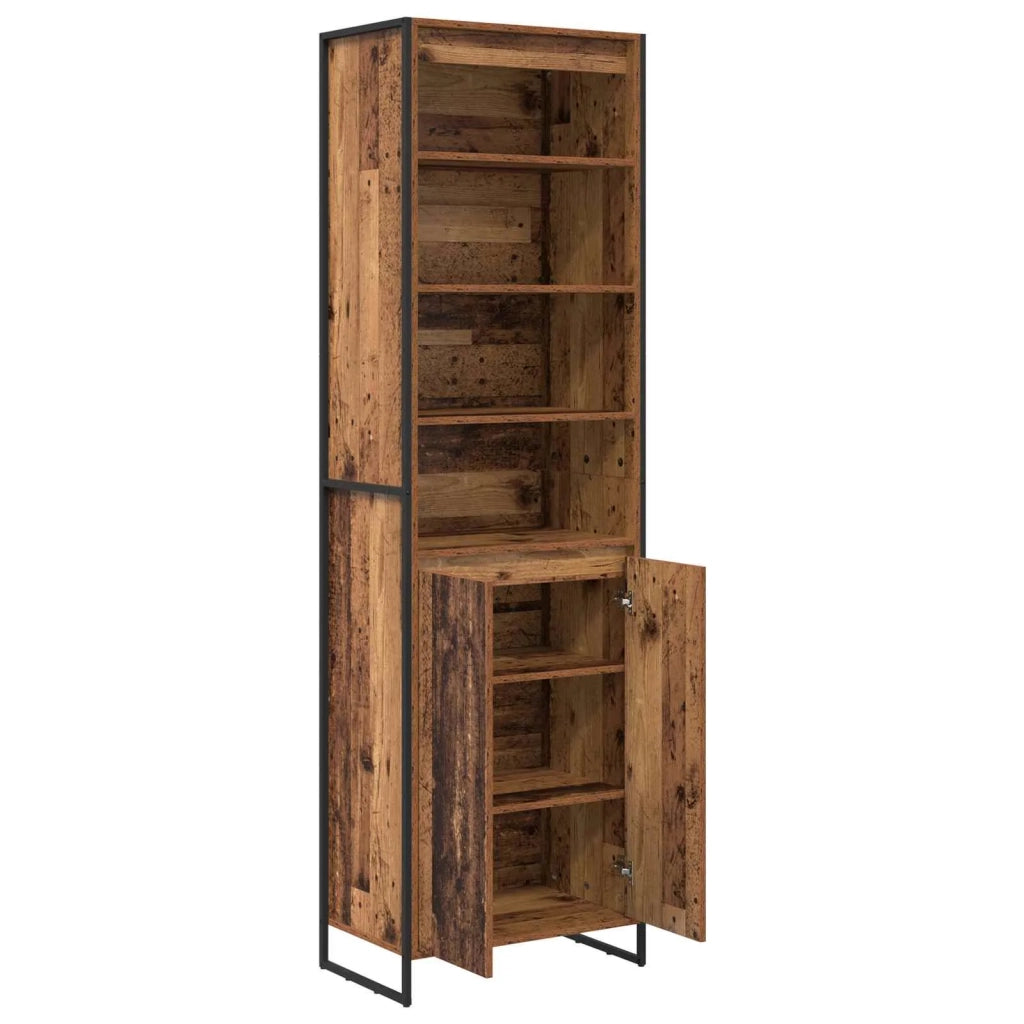 Armadi alti 2 pcs Legno vecchio 60 x 36 x 200 cm