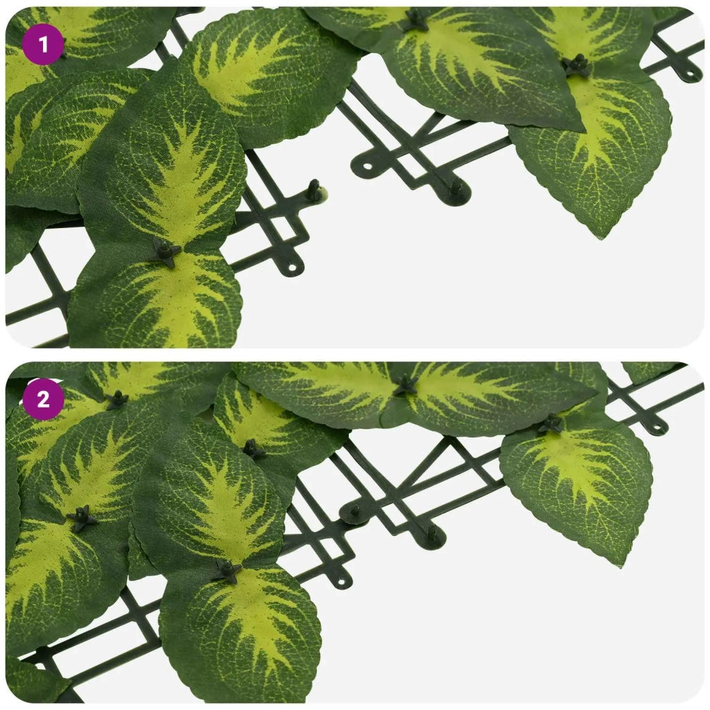 Schermo per balcone con foglie Verde e Giallo 200 x 100 cm 42040672
