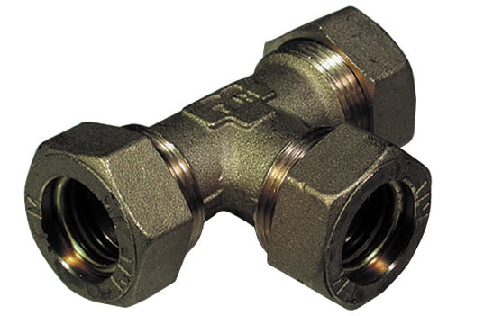 RACCORDO A TEE CON 3 DADI  O-RING TIEMME- 12- TIEMM- pezzi 1