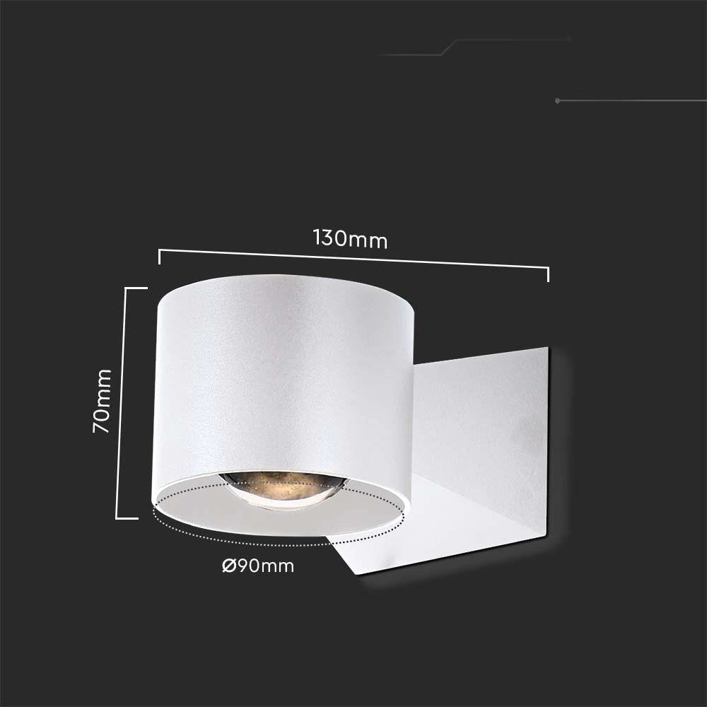 Applique LED V-TAC 5W su/giù bianca IP65 VT-1179 500lm