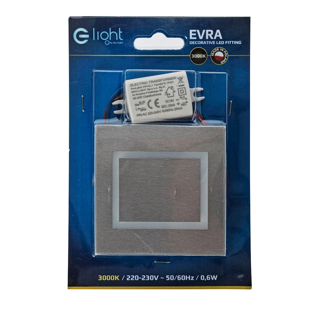 Lampada da incasso per scale LED 0,6W 3000K Eko-Light EVRA