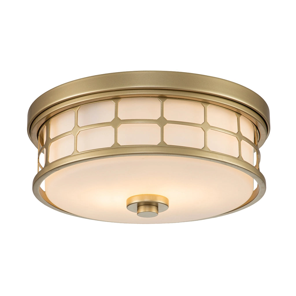 Plafoniera bagno Guardian Quoizel ottone 34,5cm 2xE27