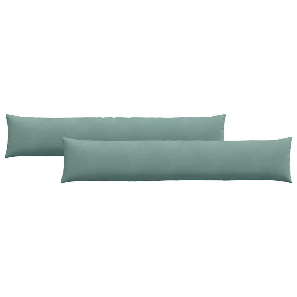 Cuscini da Divano 2 pz | Cuscini per sedie Verde Mare 200 x 40 cm Tessuto in Cords