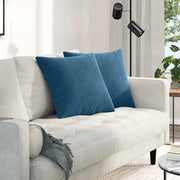 Cuscini da Divano 2 pz-Set di 2 Cuscini per Sofa Blu 50 x 50 cm Tessuto in Cords 517135