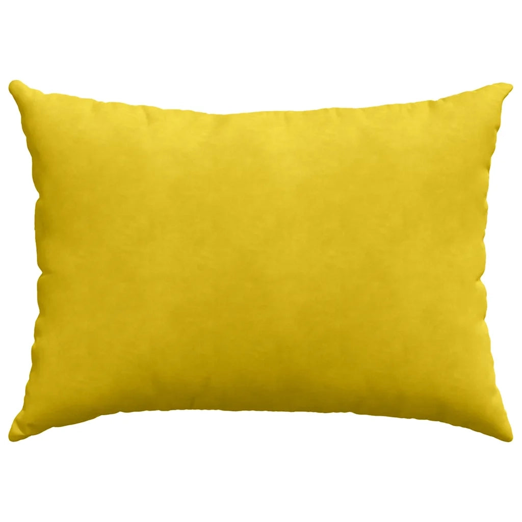 Cuscini da Divano 2 pz | Cuscini per sedie Giallo 70 x 50 cm Tessuto in Cords