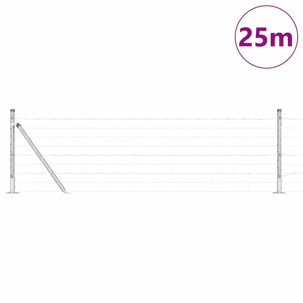 Recinzione con Posto Argento 0,4 x 25 m Acciaio 3351059