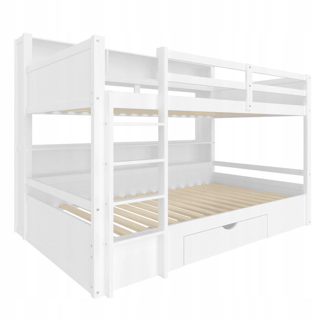 Letto a castello con cassetti - Xylo - 90x200 cm - Bianco